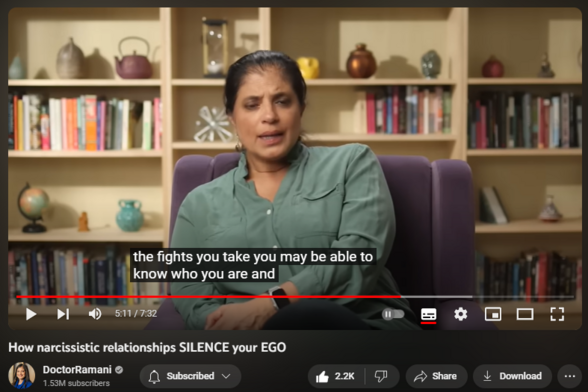 How narcissistic relationships SILENCE your EGO
https://www.youtube.com/watch?v=2Bt3hsLM5hM