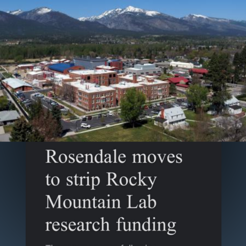 Photo of Rocky Mountain Labs and mountains in Hamilton Montana
MT Rep Rosendale wants to strip funding from Rocky Mountain Lab
