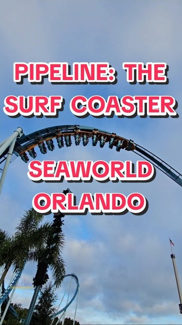 Pipeline: The Surf Coaster Off-Ride Perspective SeaWorld Orlando Orlando, Florida, USA