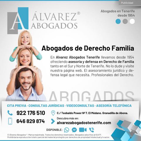 Abogados de Derecho Familia en Tenerife. Alvarez Abogados Tenerife desde 1954.