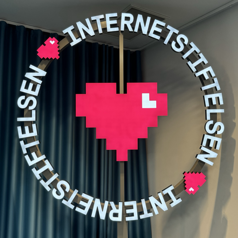 Internet foundation logo in lights