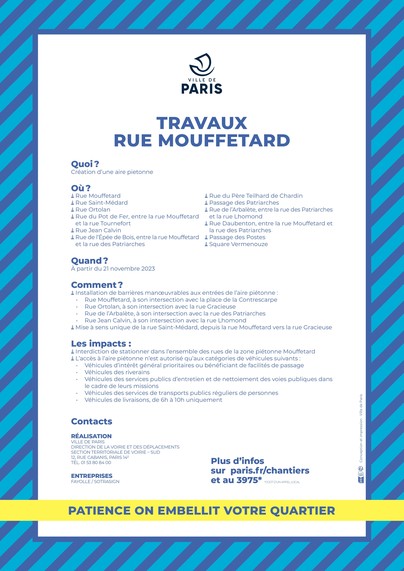 Détail des travaux - tels que donnés par le PDF inclu en lien dans le message