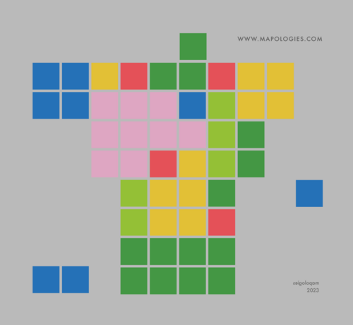 Pixel map of Spain
