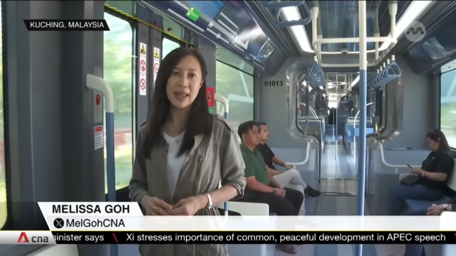 The interior of the Autonomous Rapid Transit vehicle.