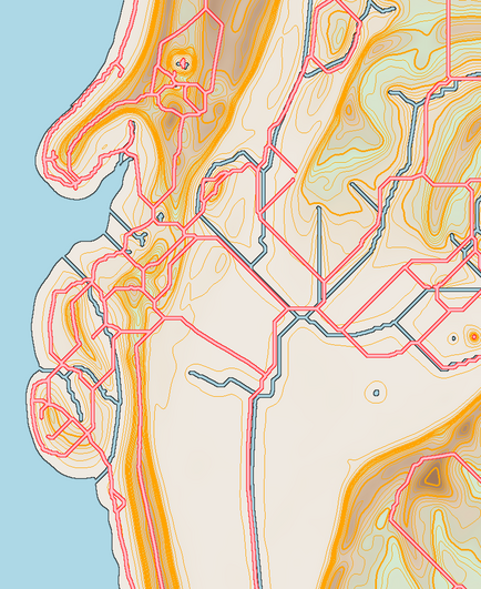 A fantasy map created from an MRI scan, in this case an area around my left ear.