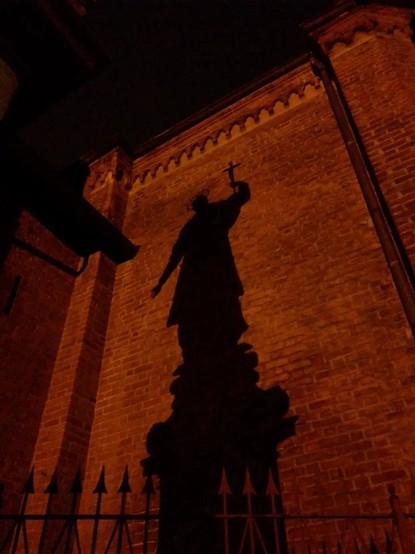 shadow of saint charles in milan