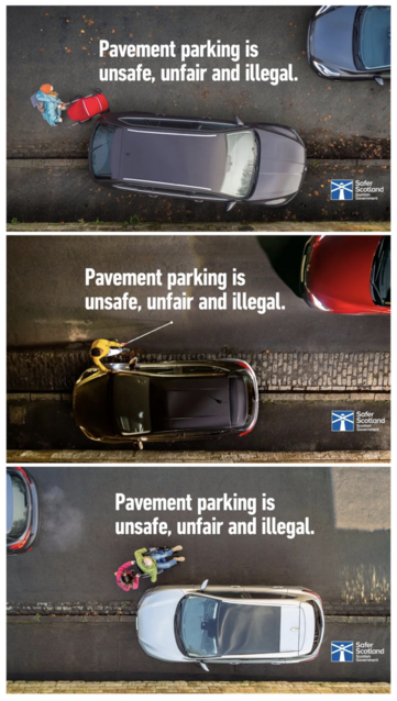 Camping against pavement parking in Scotland