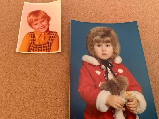 Kinderbilder von mir mit Bommel mütze 