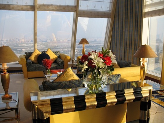 One section of the lounge in our Burj Al Arab suite.