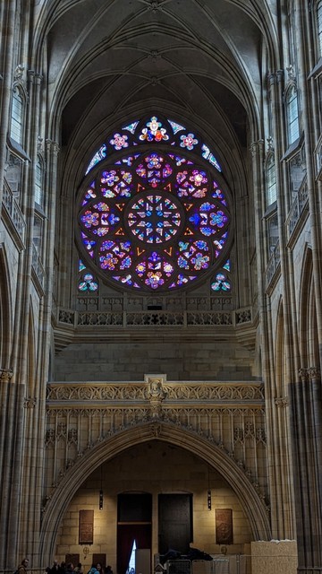 rose window in the st. Vitus cathedral