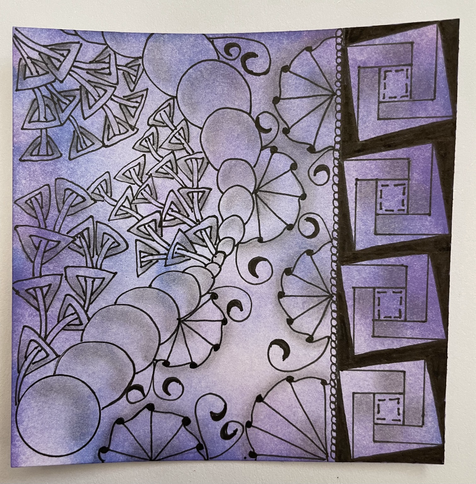 Purple tangled art