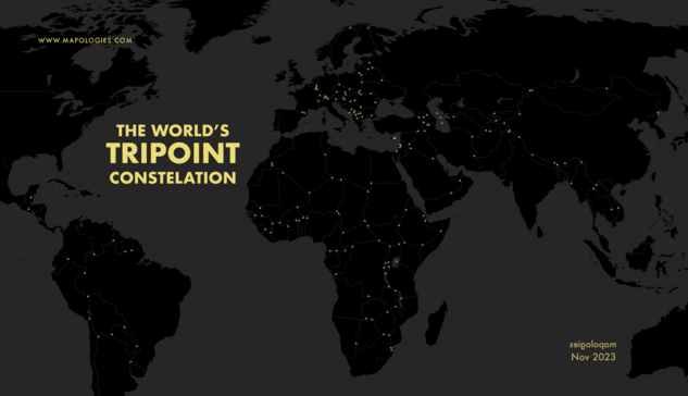 Map of the world's tripoints