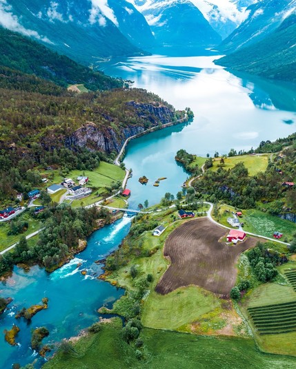 Lovatnet Lake in Norway