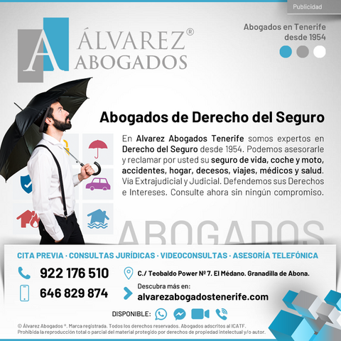 Abogados de Derecho del Seguro en Tenerife. Alvarez Abogados Tenerife.