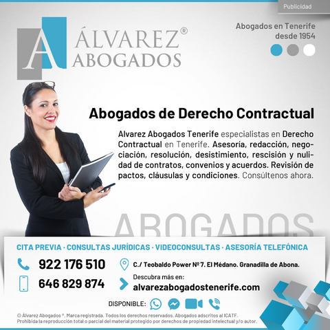 Abogados de Derecho Contractual en Tenerife. Alvarez Abogados Tenerife.