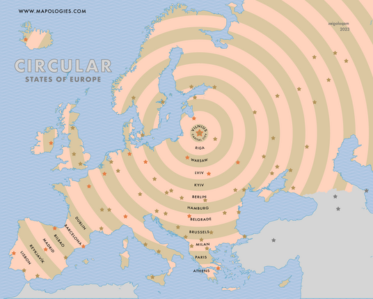 Map of United Europe of Circular states