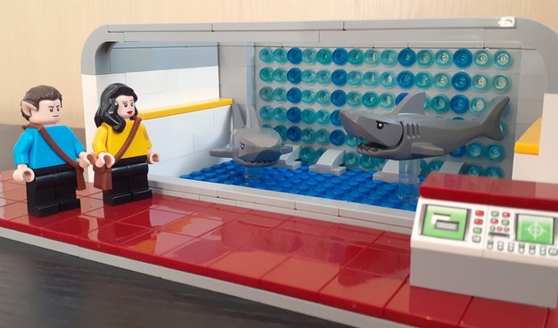 Spock and Number One conferring with Cetacean Ops

A LEGO Creation