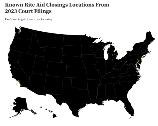 all known closings so far u.s.