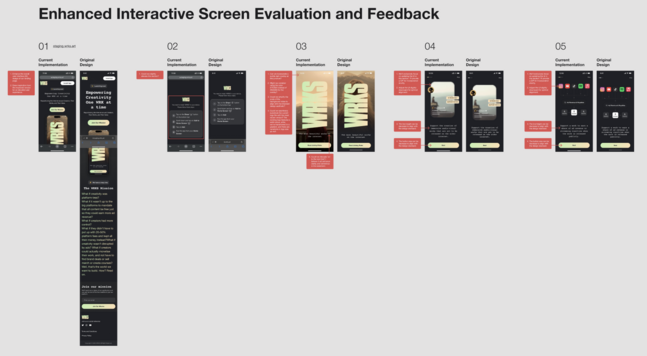 Enhanced Interactive Screen Evaluation and Feedback