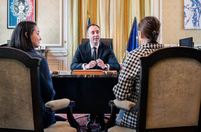 Jean-Marie Girier à la préfecture de la Vienne en avril 2022. © Photo Jean-Francois Fort / Hans Lucas via AFP