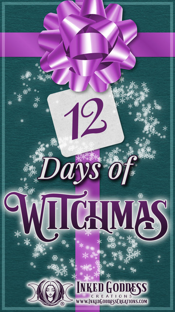 A graphic about our blog post "12 Days of Witchmas" from Inked Goddess Creations.