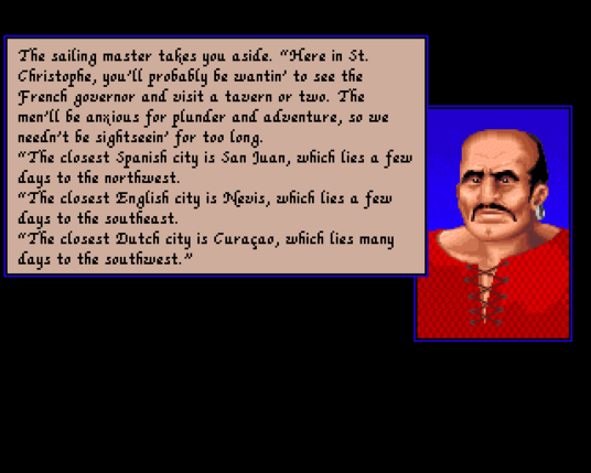 Screenshot of Sid Meier's Pirates! on the Amiga