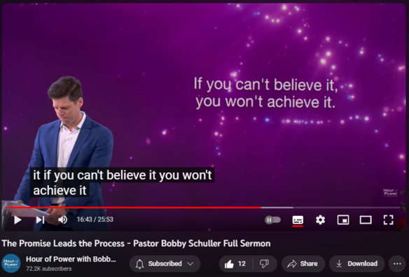 https://www.youtube.com/watch?v=5wQKOJqufdw
The Promise Leads the Process - Pastor Bobby Schuller Full Sermon