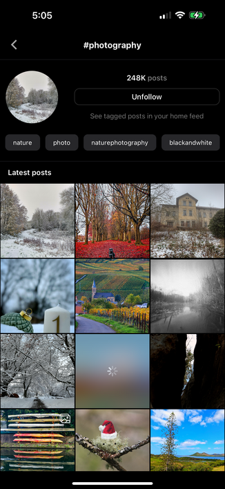 Pixelfed app photography hashtag feed