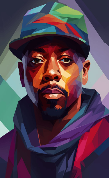 WPAP style drawing, Nate Dogg / Nathaniel Dwayne Hale (19. August 1969 – 15. März 2011), beruflich bekannt als Nate Dogg, war ein US-amerikanischer Sänger und Rapper. Zwischen 1992 und 2008 erlangte er Anerkennung als Gastsänger für zahlreiche Rap-Hits und erhielt den Spitznamen „King of Hooks“.
