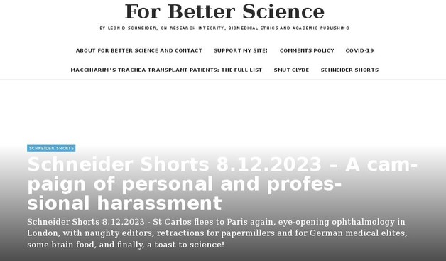 Schneider Shorts 2023 Aug.03
Entry at ForBetterScience