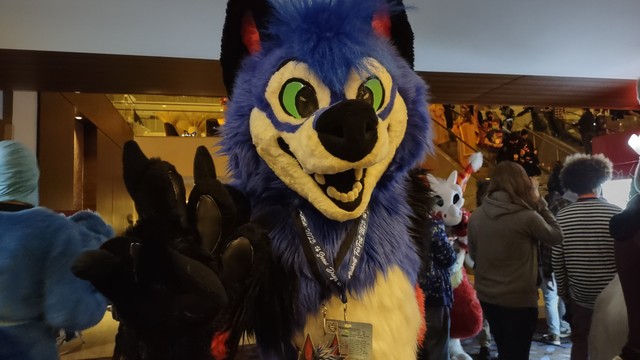 A close-up photo of SonicFox in fursuit.