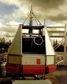 The PIROG-5 gondola before launch in ESRANGE in 1990