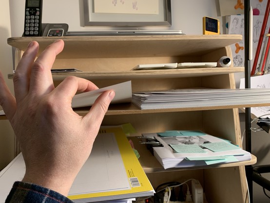 A photo: only one page left to ink!