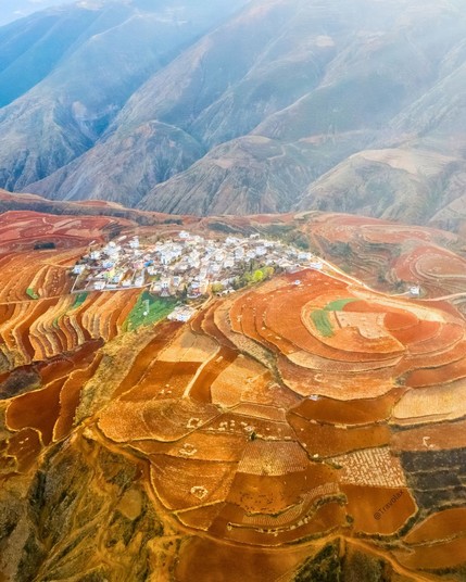 The Red Land in Dongchuan District, Kunming, Yunnan, China