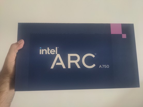 Intel Arc A750 graphics card box