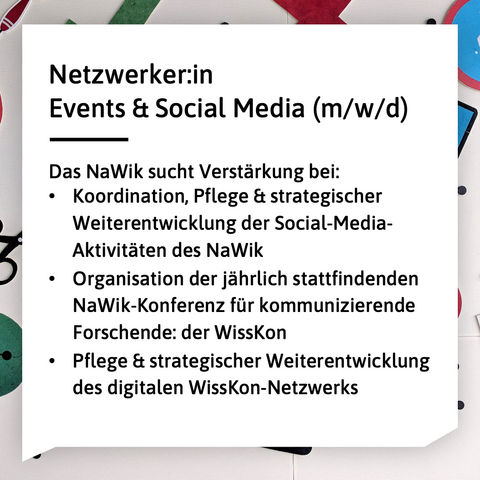 Stellenausschreibung als Netzwerker:in Events und Social Media