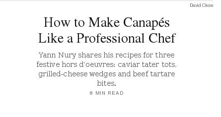 Canapés and social events
Report The New York Times 2023 Dec.19