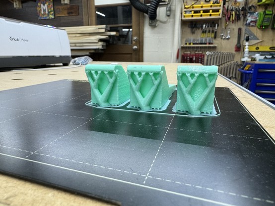 3d printed items with organic style supports