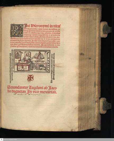 the titlepage of "Diui Hieronymi in vitas ..." (1512), https://digital.francke-halle.de/fsaad/content/titleinfo/388244 