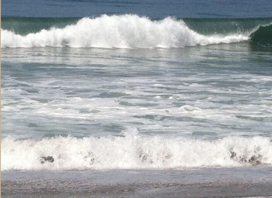 waves at the beach