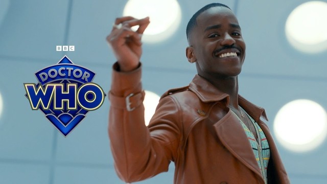 The 15th Doctor, Ncuti Gawta snapping his fingers inside the TARDIS