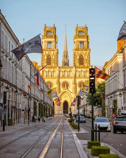 Charming medieval architecture in Orléans, France