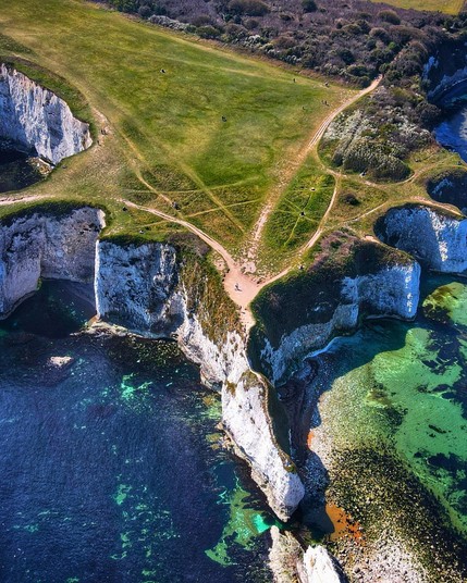 Old Harry Rocks in the Isle of Purbeck, Dorset, England