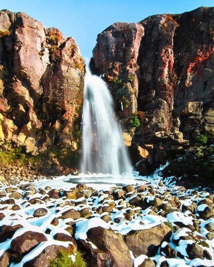 Taranaki Falls in Tongariro National Park, New Zealand