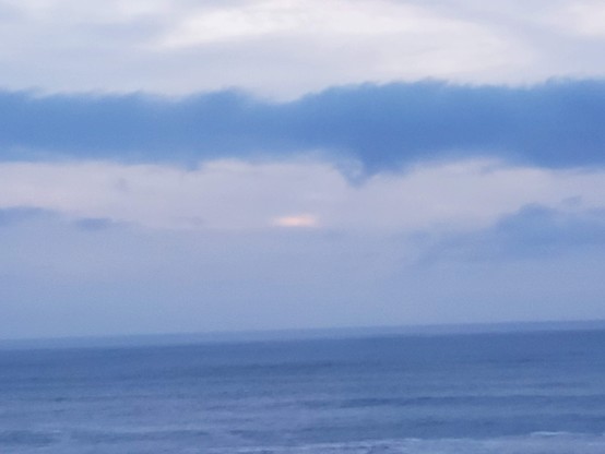 The last vestige of orange fire before the afterglow sets in, right on time.