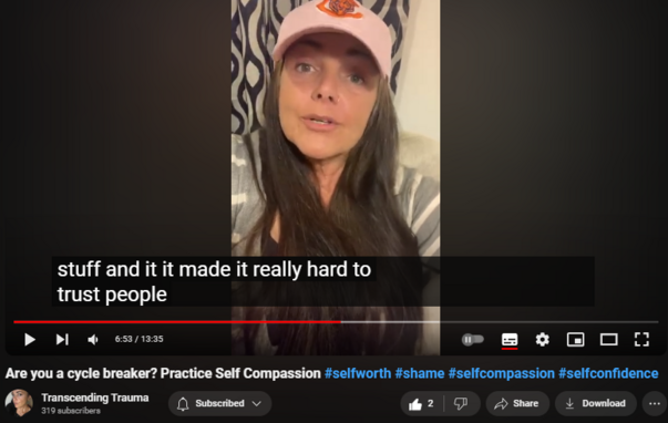 https://www.youtube.com/watch?v=iltJtHT3MmE
Are you a cycle breaker? Practice Self Compassion #selfworth #shame #selfcompassion #selfconfidence

10 views  22 Dec 2023
Break those cycles! Practice self compassion ❤️ #empaths #shame #selfworth #selfcompassion #selfconfidence #innercritic #ifs #internalfamilysystems