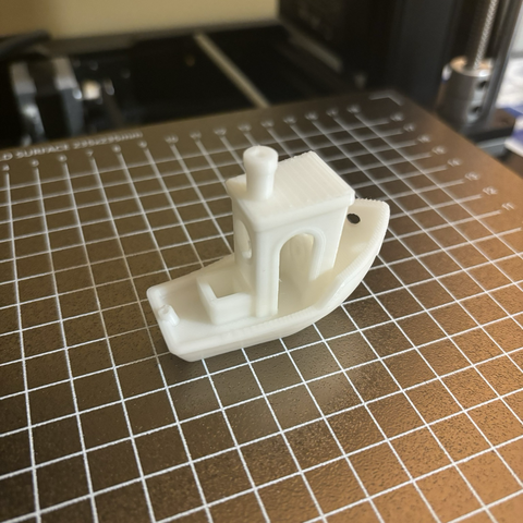 A 3DBency printed in white