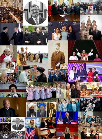 Collage of conservatives: looking across all countries, all ethnicities, all religions, being conservative defines #Self or #InGroup versus #Other or #OutGroup. Being #Conservative is purely #Narcissistic and #Selfish