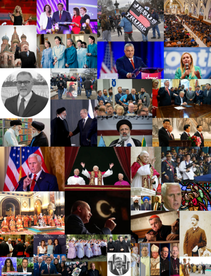 Collage of conservatives: looking across all countries, all ethnicities, all religions, being conservative defines #Self or #InGroup versus #Other or #OutGroup. Being #Conservative is purely #Narcissistic and #Selfish