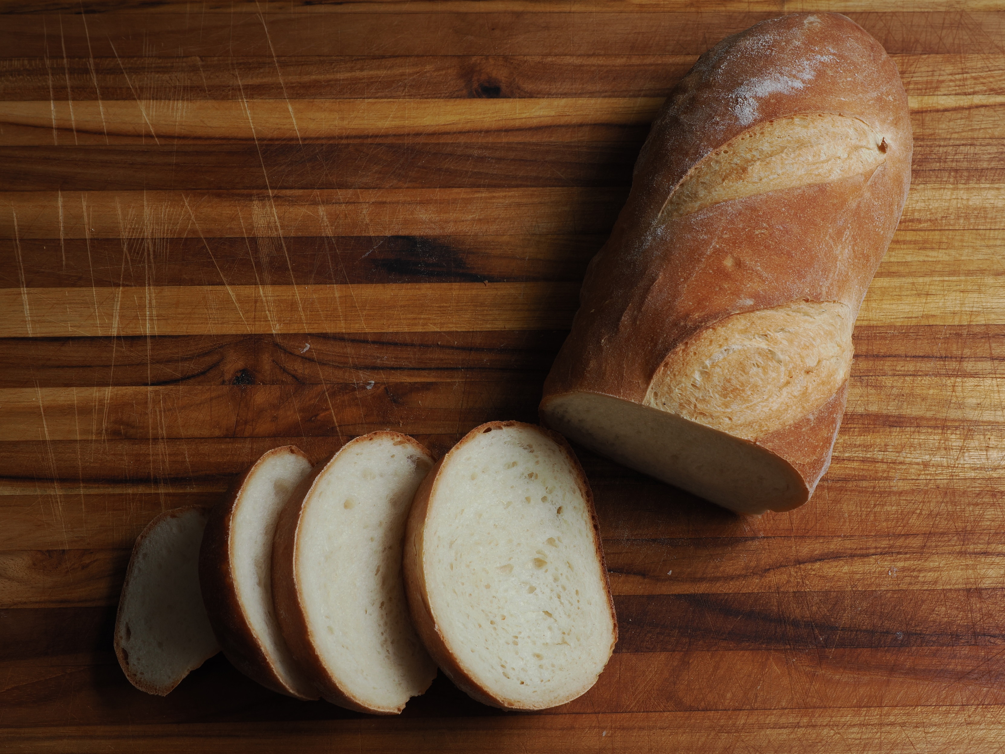 Bread on a cutting board